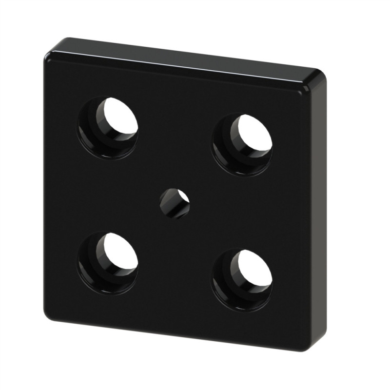Plaque de base profilé aluminium - 10 mm – Section 90x90 mm - M12