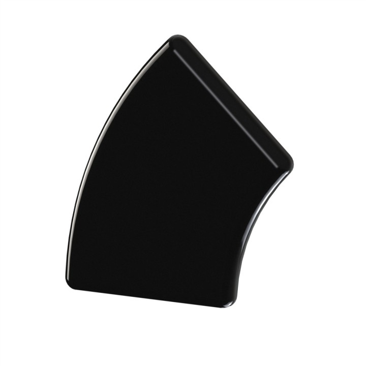 Embout profilé aluminium – Rainure 10 mm – Section R40/80-45° - Noir