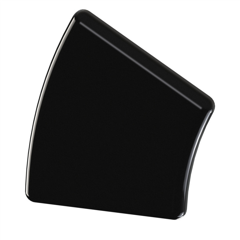 Embout profilé aluminium – Rainure 10 mm – Section R45/90-30° - Noir