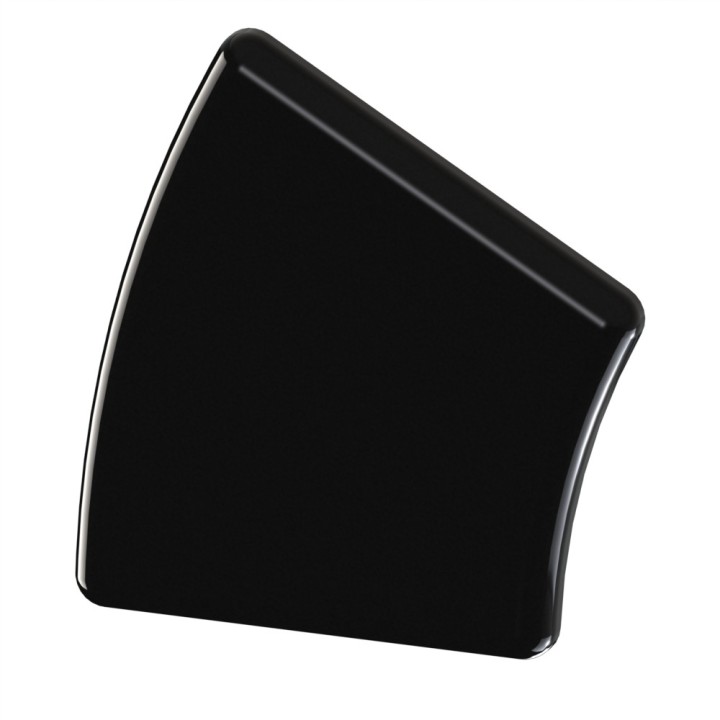 Embout profilé aluminium – Rainure 10 mm – Section R45/90-30° - Noir