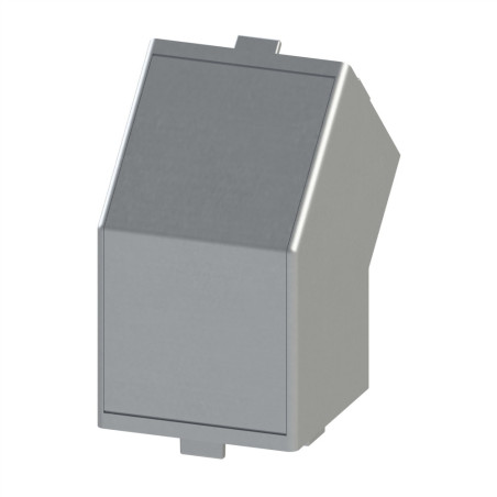 Equerre de renfort profilé aluminium – Rainure 10 mm – 45-45° - Cache gris