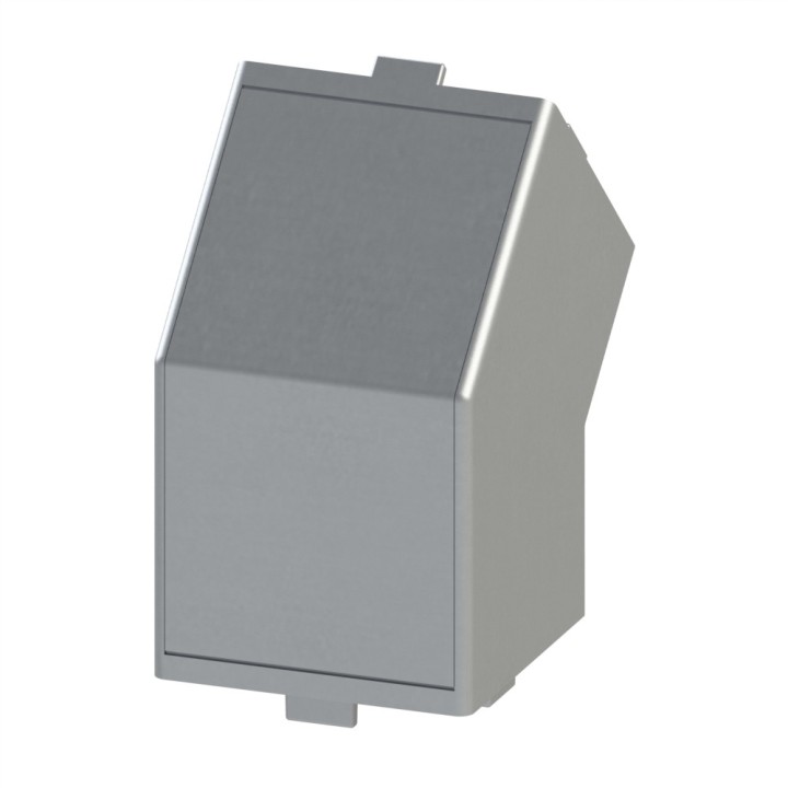 Equerre de renfort profilé aluminium – Rainure 10 mm – 45-45° - Cache gris