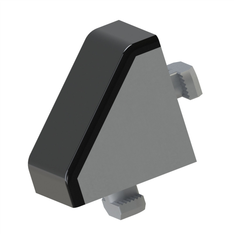 Kit équerre profilé aluminium – Rainure 10 mm – Section 45x45 mm - Al - Cache