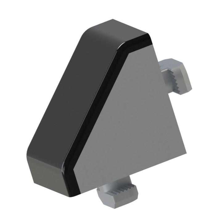 Kit équerre profilé aluminium – Rainure 10 mm – Section 45x45 mm - Al - Cache