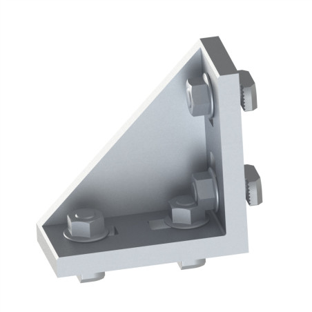Kit équerre profilé aluminium – Rainure 10 mm – Section 80x80x40 mm - Al