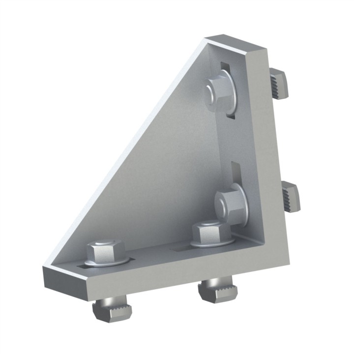 Kit équerre profilé aluminium – Rainure 10 mm – Section 90x90x45 mm - Al