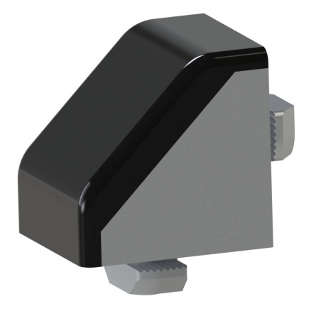 Kit équerre profilé aluminium – Rainure 8 mm – Section 30x30 mm - Zn - Cache