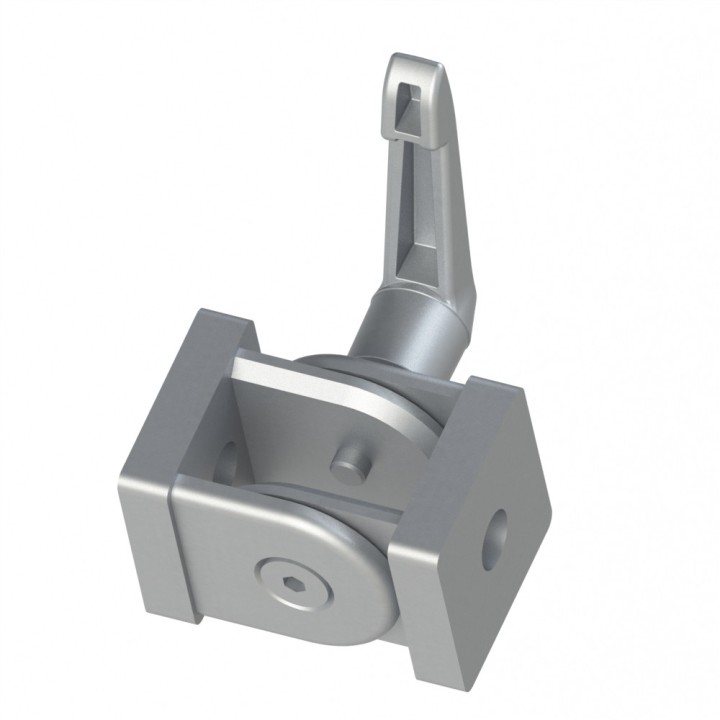 Articulation profilé aluminium – Rainure 8 mm – 30x30 mm - A blocage