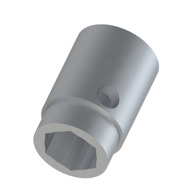 Douille de réduction profilé aluminium - Rainure 10 mm - Taraudage M8