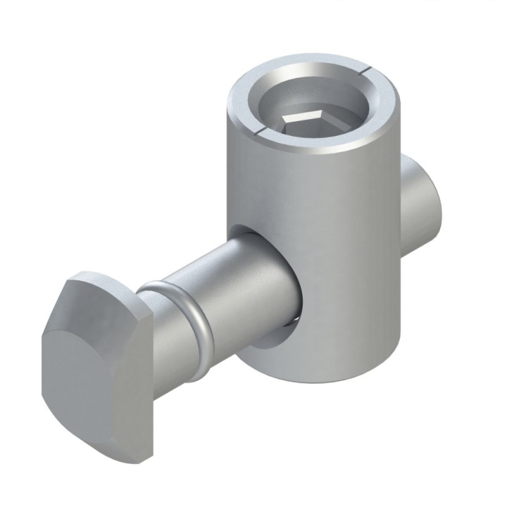 Fixation centrale standard profilé aluminium – Rainure 10 mm - 10 45