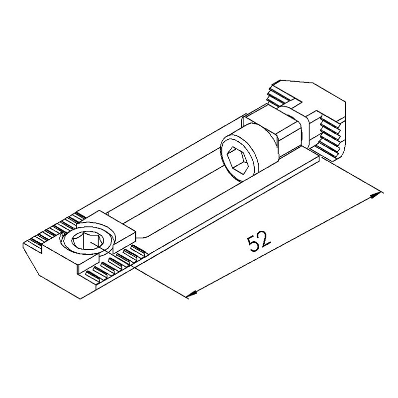Fixation rapide profilé aluminium – 10 45 – 0-90°