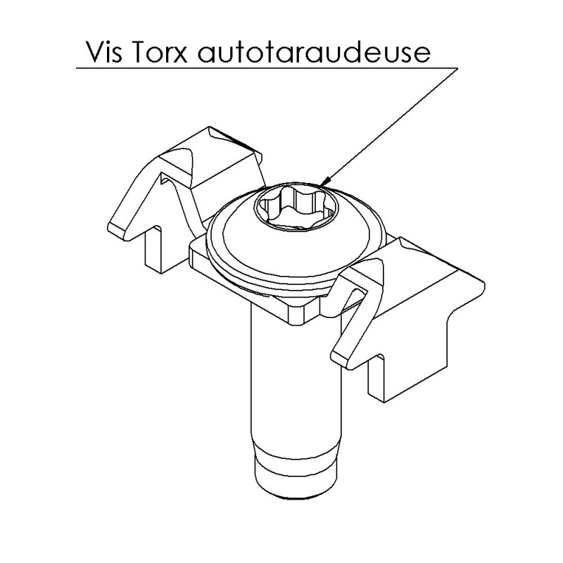 Fixation standard profilé aluminium – Rainure 8 mm - 8 30 - Auto-Taraudeuse