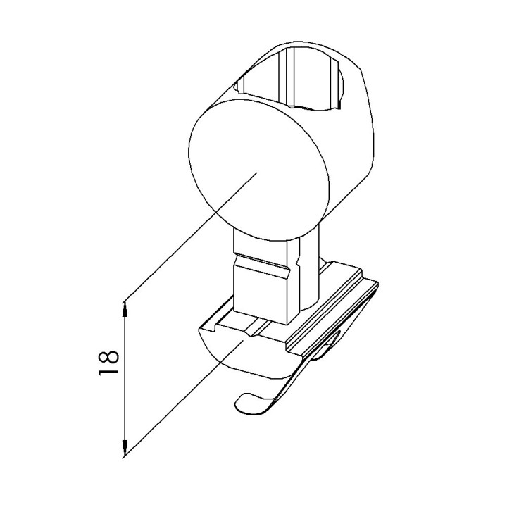 Fixation universelle profilé aluminium - 8 30 – Rainure 8 mm
