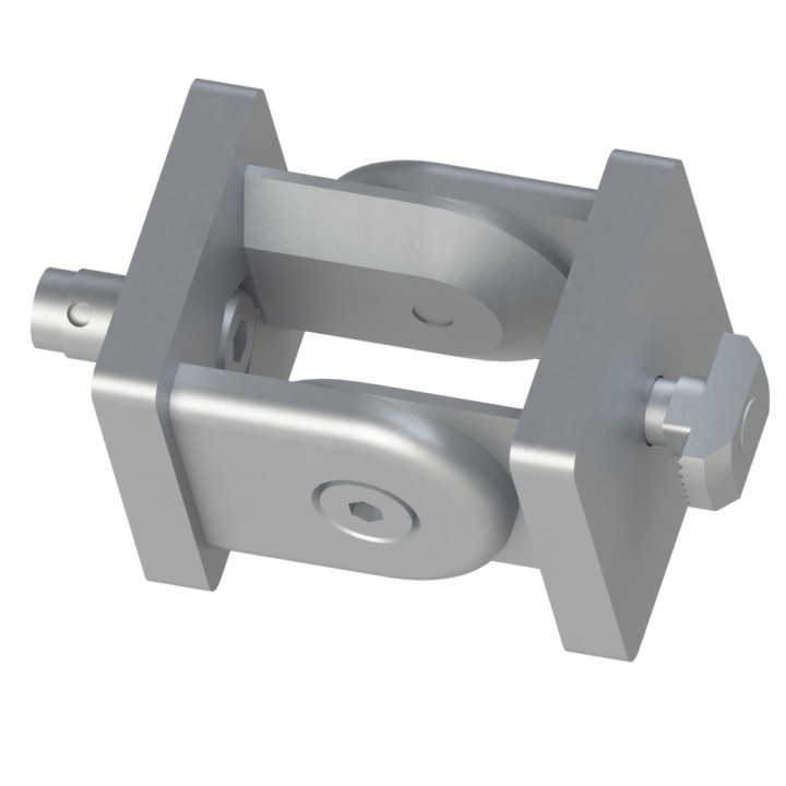 Kit articulation profilé aluminium – 10 mm – 45x45 mm - En rainure + Extrémité - 10 45