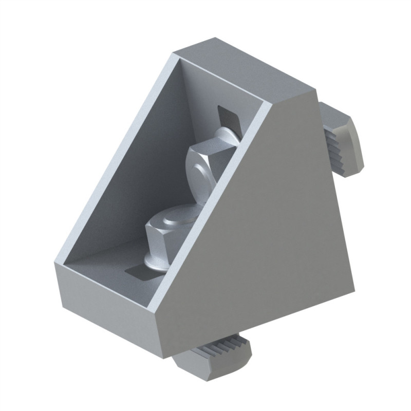 Kit équerre profilé aluminium – Rainure 10 mm – Section 45x45x45 mm - Al