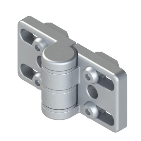 Kit charnière profilé aluminium – 8 mm - 40x40 mm – Zn - 10 40
