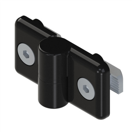 Kit charnière profilé aluminium – Rainure 8 mm – PA - Gauche - 10 40