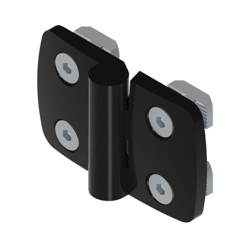 Kit charnière profilé aluminium – 40x40 mm – PA – Indégondable - 10 40