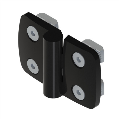 Kit charnière profilé aluminium – 40x40 mm – PA – Indégondable - 10 40