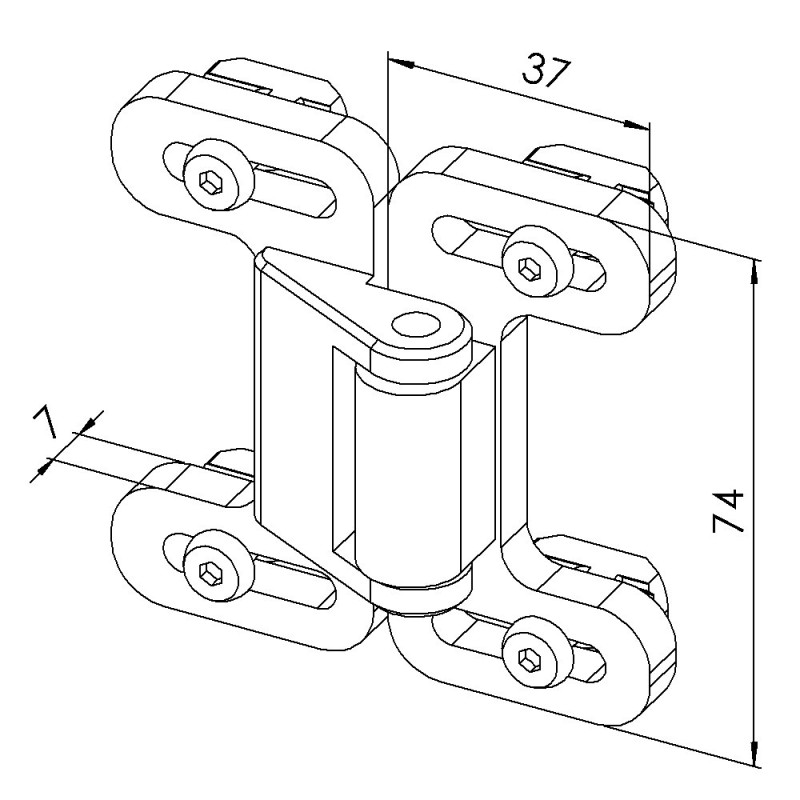Kit loquet à bille profilé aluminium – PA - 40 - 10 40