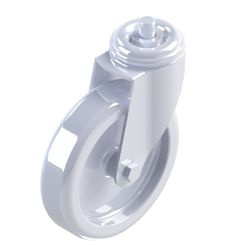 Kit roulette pivotante profilé aluminium – D125 – En bout - 10 40