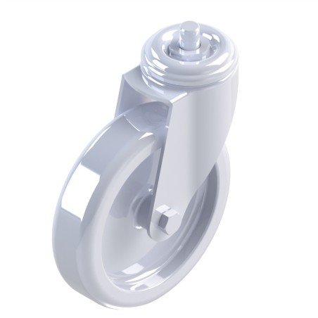 Kit roulette pivotante profilé aluminium – D125 – En bout - 10 40