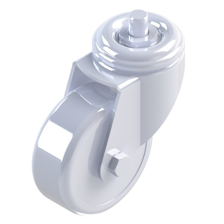 Kit roulette pivotante profilé aluminium - D80 – En bout - 10 40