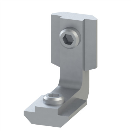 Equerre interne profilé aluminium - 6 mm - Vis externes - 6 20