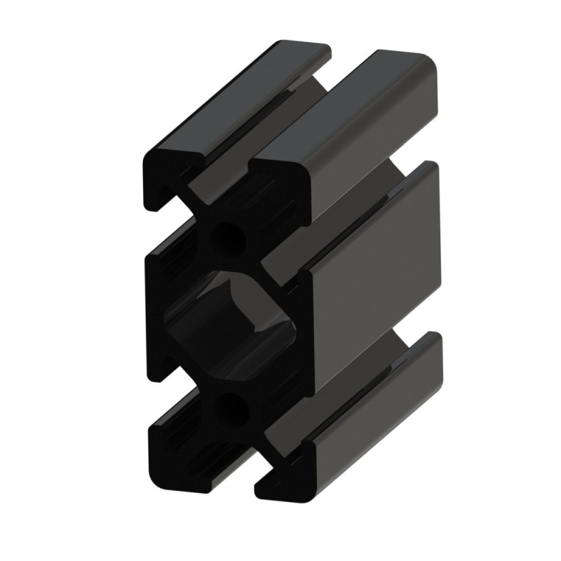 Profilé aluminium (Coupe max 3 m) – Rainure 5 mm – Section 40x20 mm - Noir - Elcom shop