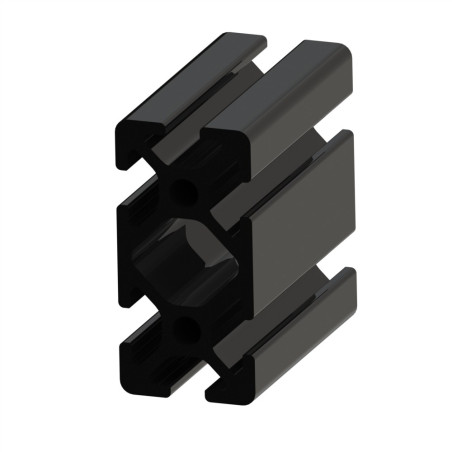 Profilé aluminium (Coupe max 3 m) – Rainure 5 mm – Section 40x20 mm - Noir - Elcom shop