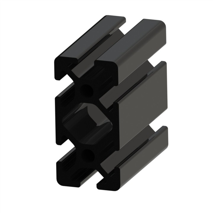 Profilé aluminium (Coupe max 3 m) – Rainure 5 mm – Section 40x20 mm - Noir - Elcom shop
