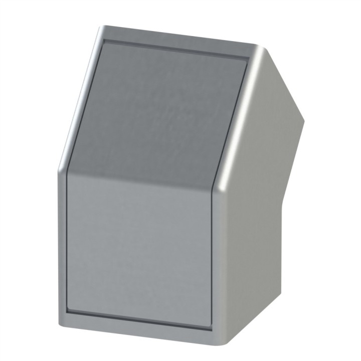 Equerre de renfort profilé aluminium (Boîte de 10 unités) – Rainure 8 mm – 30-45° - Cache gris