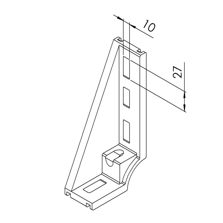 Ancrage fixation au sol - Al - 175x86 mm - R10 - elcom shop