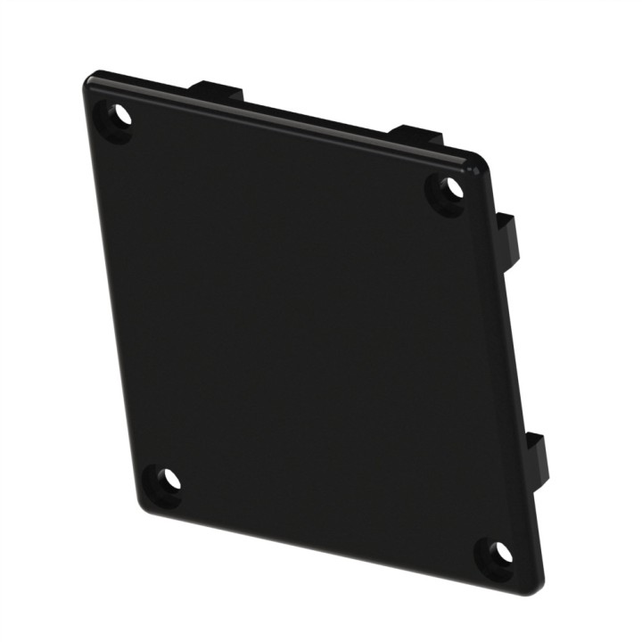 Embout goulotte profilé aluminium – Section 80x80 mm