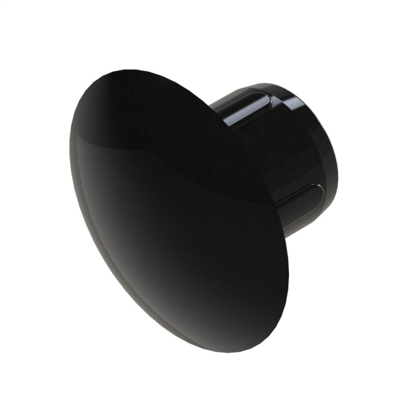 Bouchon profilé aluminium – 8 – D7 - Noir - Elcom shop