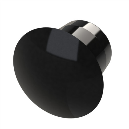 Bouchon profilé aluminium – 6 – D5,5 - Noir - Elcom shop