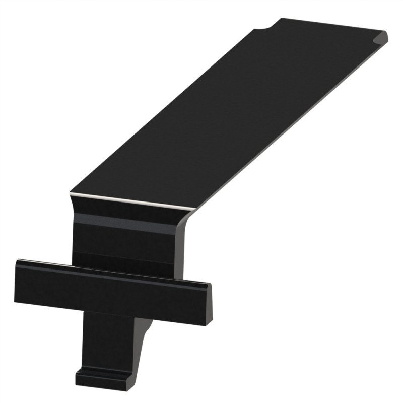 Cache fixation automatique profilé aluminium (Boîte de 100 unités) – Rainure 8 mm - Noir