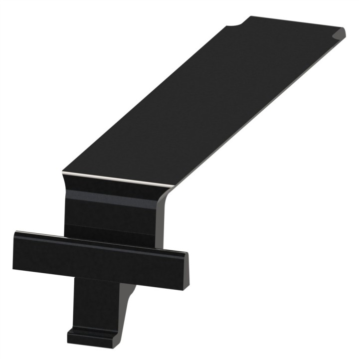 Cache fixation automatique profilé aluminium (Boîte de 100 unités) – Rainure 8 mm - Noir