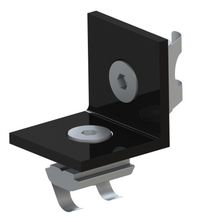 Kit équerre profilé aluminium – 6 mm - 30 mm - Zn - Noir - 10 45