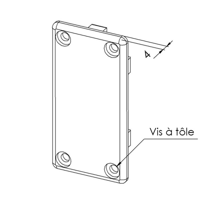 Embout goulotte profilé - Section 80x40 mm - elcom shop