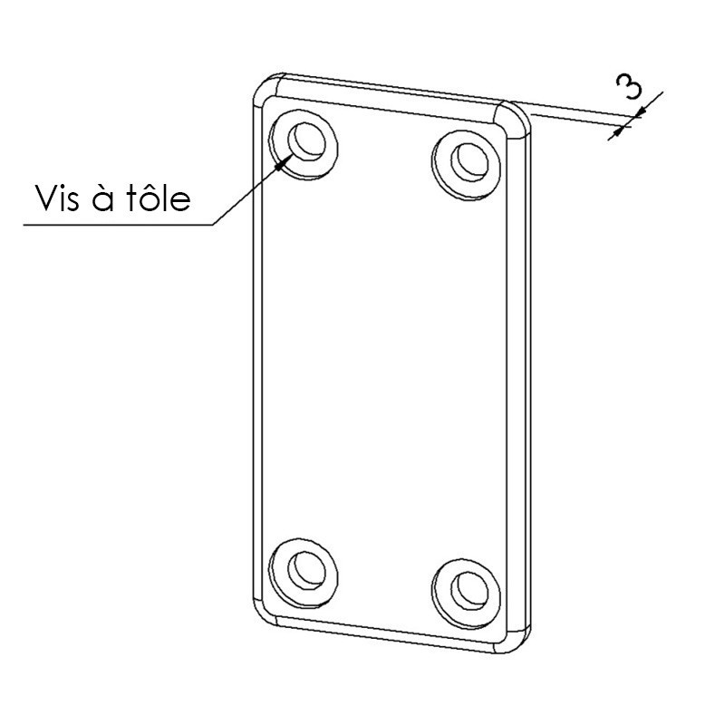 Embout goulotte profilé - Section 60x30 mm - elcom shop