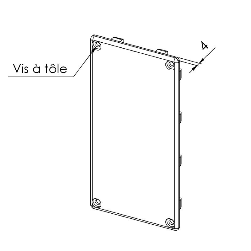 Embout goulotte profilé - Section 160x80 mm - elcom shop