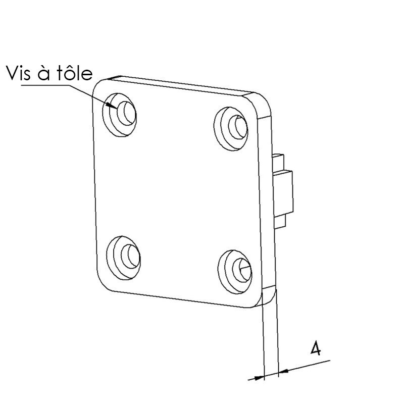 Embout goulotte profilé aluminium – Section 40x40 mm
