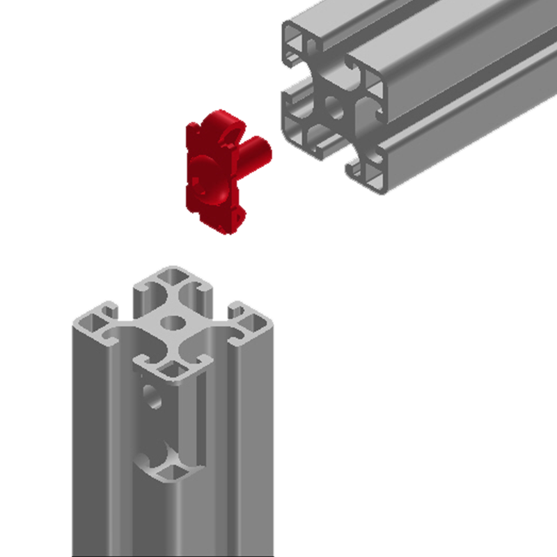 Montage de la fixation standard sur profilé aluminium