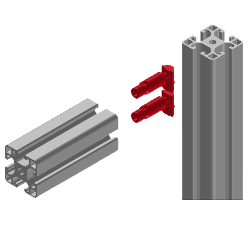 Fixation automatique pour assemblage de profilé aluminium