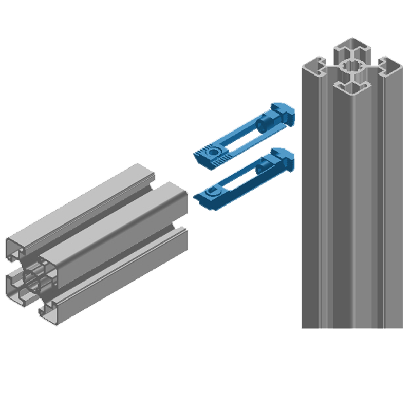 Fixation rapide pour fixation de profilés aluminium