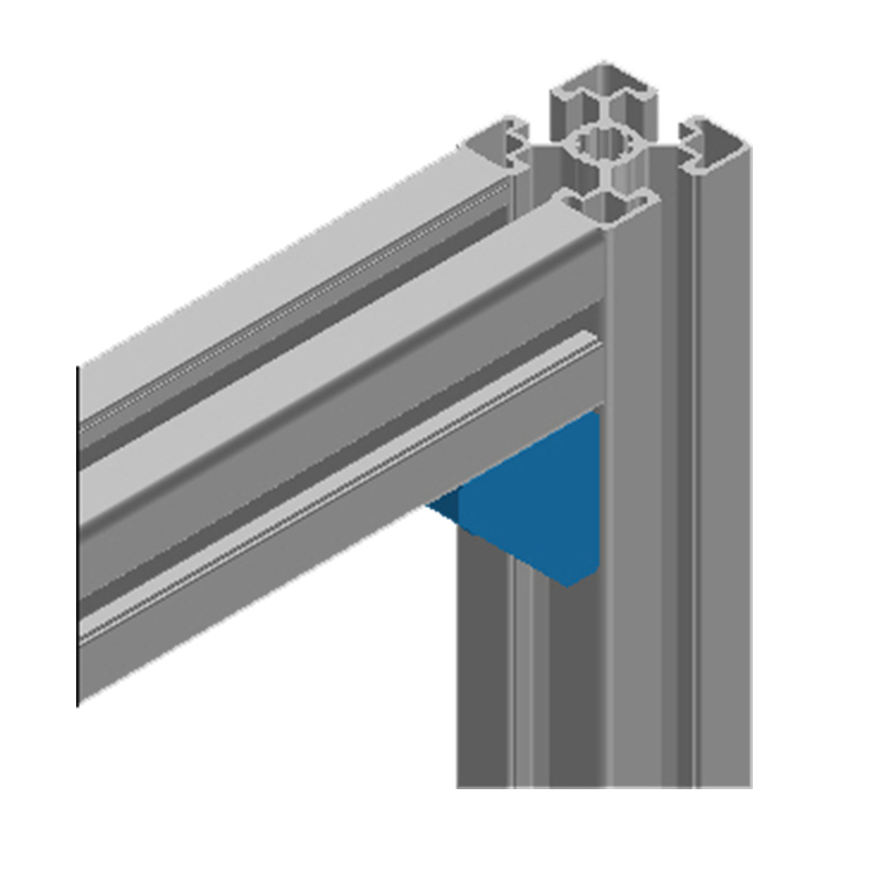 Assemblage de profilés aluminium avec kit équerre