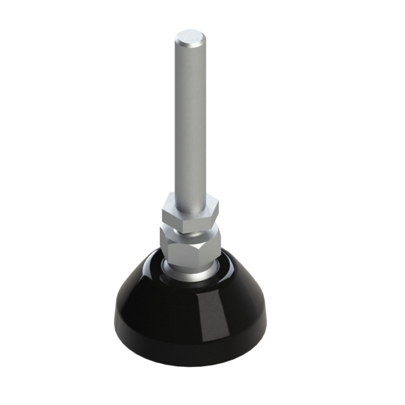 Pied profilé aluminium – D40 – M8x90 - Noir