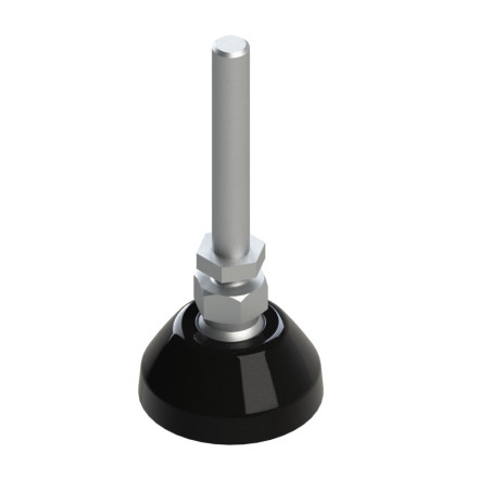 Pied profilé aluminium – D40 – M8x90 - Noir