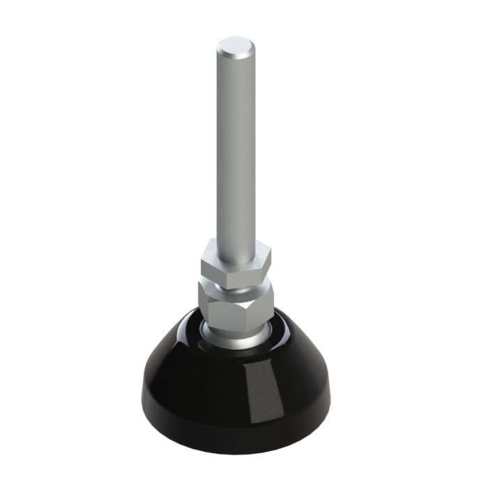 Pied profilé aluminium – D40 – M8x90 - Noir